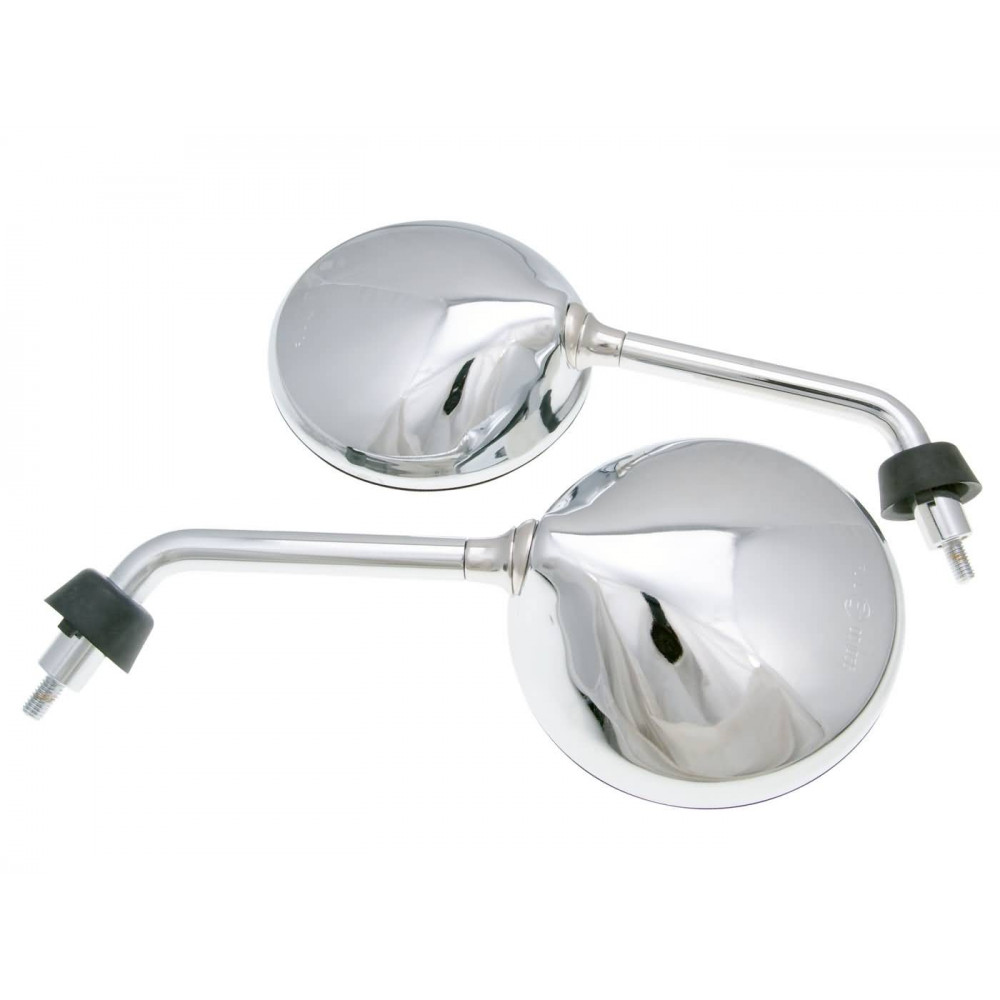 mirror set M8 chrome short version right-hand thread for Vespa GTS, GTV, LXV, LX, S, Primavera, Sprint 34429