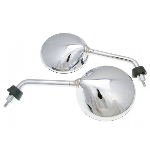 mirror set M8 chrome short version right-hand thread for Vespa GTS, GTV, LXV, LX, S, Primavera, Sprint 34429