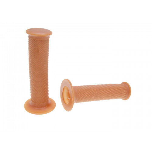 handlebar rubber grip set Domino 1124 on-road cafe racer style brown 37176