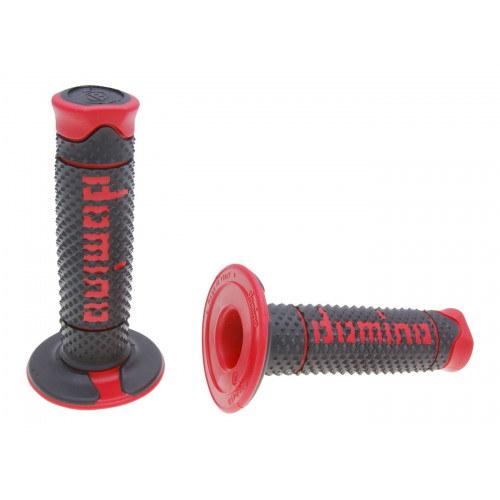 handlebar grip set Domino A260 off-road black / red 37229