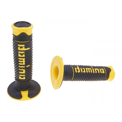 handlebar grip set Domino A260 off-road black / yellow 37231