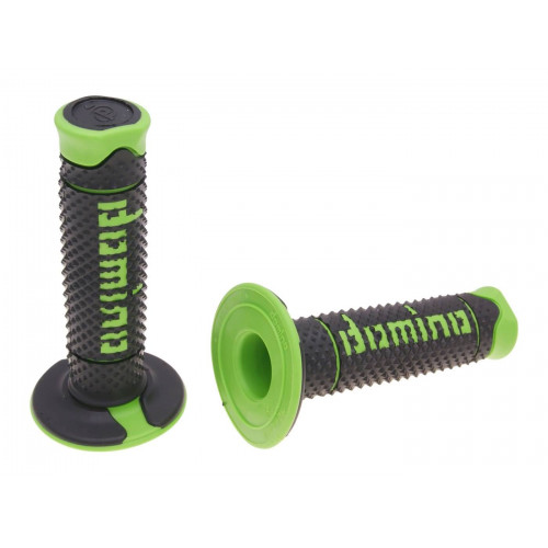 handlebar grip set Domino A260 off-road black / green 37232