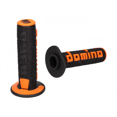 handlebar grip set Domino A360 off-road black / orange 37525