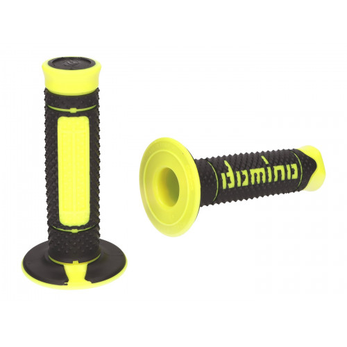 handlebar grip set Domino A260 off-road black / neon yellow 38866