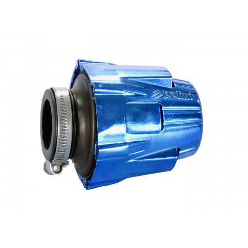 air filter Polini D.37 straight air box 37mm chromed blue 203.0111
