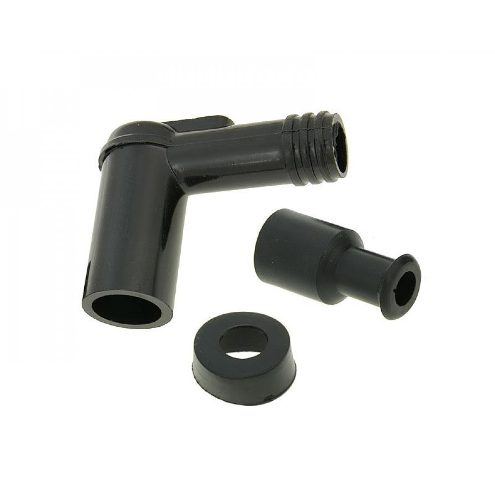 spark plug cap 90� long version, black VC21073