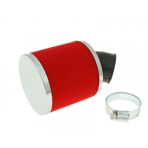 air filter Big Foam 28-35mm bent carb connection (adapter) red VC23321